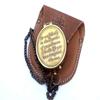 ArtizanStore Brass Compass Engraved with Thoreau's Go Confidently Quote and Stamped Leather Case Gifts view 1