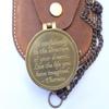 ArtizanStore Brass Compass Engraved with Thoreau's Go Confidently Quote and Stamped Leather Case Gifts view 4