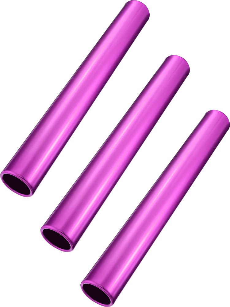 Zhehao 3 Pcs Aluminum Track Field Relay Baton Race Batons Equipments Running Track Relay Batons Suitable for Sports Outdoor Practice Athlete Students Office Field Race Tools(Purple)