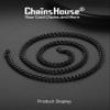 ChainsHouse Cuban Link Chain Necklace Men Jewelry Gift 6mm 30 inch Long Black Curb Chain Necklace view 4