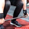 Fit Active Sports Heavy Duty Steel Weight Lifting Hooks with Wrist Straps - for Gym Barbell Deadlift Power Lifting Workouts - Workout Grips with Padded Straps - Great for Men and Women view 4
