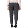 SATINATO Women's Straight Pants Stretch Slim Skinny Solid Trousers Casual Business Office (14 Regular, Zipper Free-Charcoal) view 2