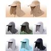 Afco Hiking Fishing Hat Sun Resistant Neck Face Wide Brim Flap Cap Outdoors Sports Light Gray view 2
