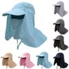 Afco Hiking Fishing Hat Sun Resistant Neck Face Wide Brim Flap Cap Outdoors Sports Light Gray view 4