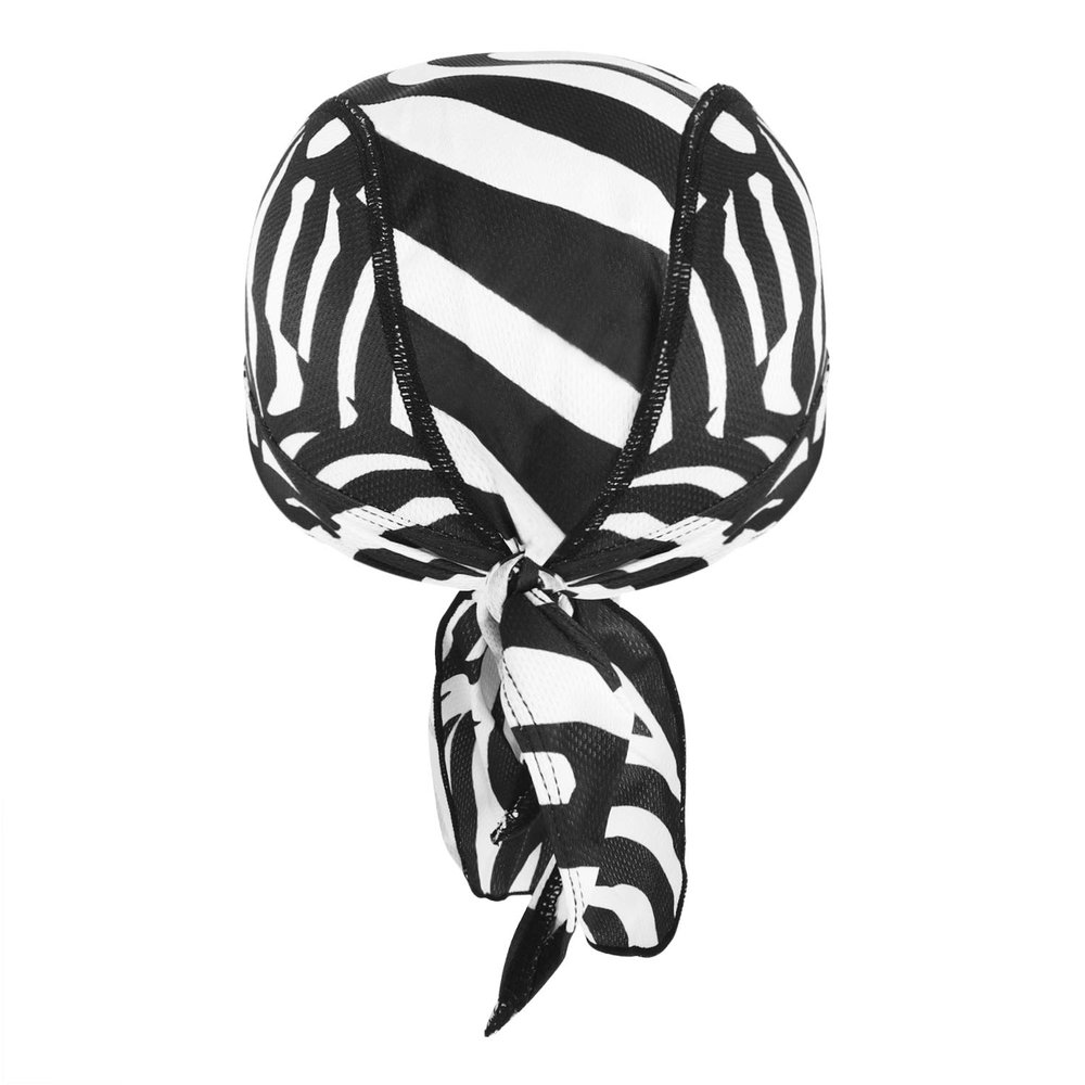 Greenery-GRE Sports Headwear Quickly Dry Cycling Bandana Headband Adjustable Pirate Headscarf UV Protection Wicking Balaclavas Skull Beanie Cap Hat Motorcycle Bike Cap Helmet Liner (Zebra)