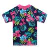 Girls Two Piece Swimsuit Floral UPF 50+ Rash Guard Set Kids Swimwear S200_NavyFlower_12A Navy Flower view 3