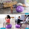 Core Balance Exercise Ball for Workouts, Anti-Burst and Slip Resistant, Swiss Yoga Ball for Pregnancy, Stability, Fitness and Physical Therapy, 4 Sizes, with Pump (22" / 55cm Purple) view 3
