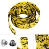 Alomejor Handlebar Tape Handle Tape Wraps with 2 Plugs 2PCS Cycling Handle Wraps for Mountain Road Bike(Yellow+Black) view 2
