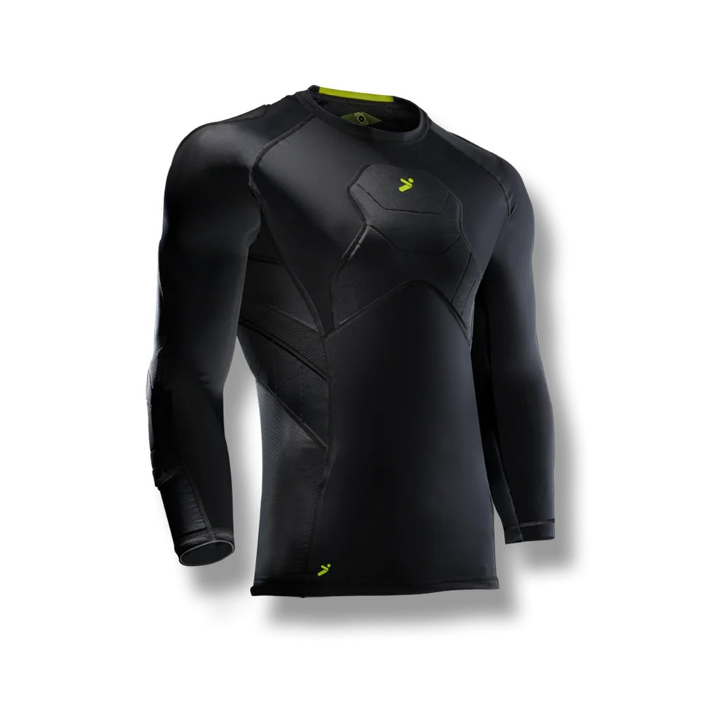 Storelli BodyShield Goalkeeper 3/4 Undershirt, Compression Shirt, Sports Accessories, Goalie Shirt, Turf Protection, Lightweight, UV Resistant, Sweat Wicking, Youth, Extra Large Black