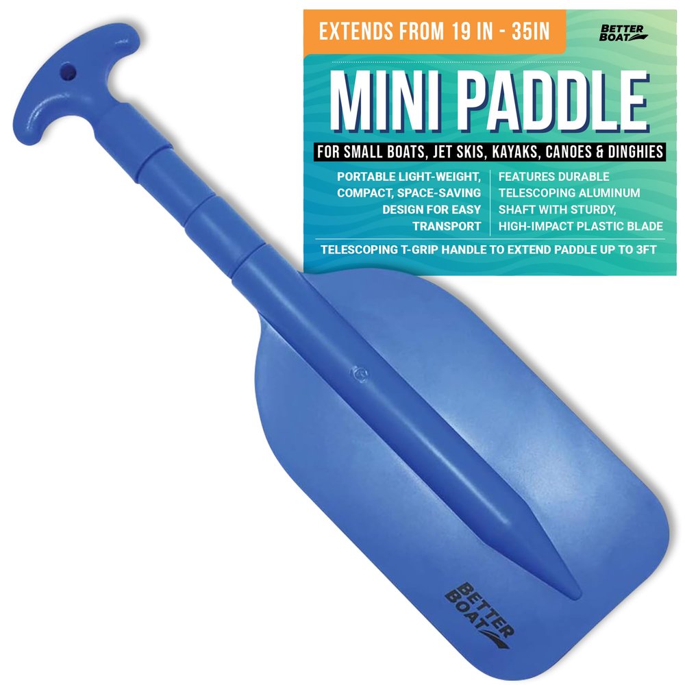 Boat Paddle Telescoping Plastic Collapsible Oar, Kayak, Jet Ski, Rafting, Mini Canoe Paddles, Tubing Floats, Rowing Safety Accessories for Kids and Adults, 1-Pack