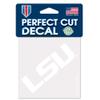 NCAA LSU Tigers Decal4x4 Perfect Cut White Decal, Team Colors, One Size view 1
