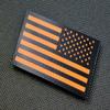 BritKitUSA SAR Infrared Reverse US Flag Patch Black & Orange Search & Rescue Hook Backing view 1