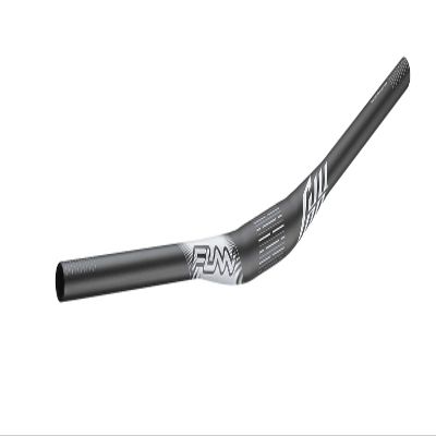 Funn Full On Mountain Bike Handlebar with Bar Clamp 35mm and Width 785mm, Tough and Lightweight Alloy Riser Handlebar for MTB, BMX and Road Bike, Rise 15mm MTB Handlebar (Black)