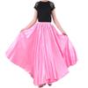 Professional Girls Belly Latin Dance Training Skirt - Dance-Specific Full Flowy Circle Ankle-Length with Elastic Waist (Pink) view 2