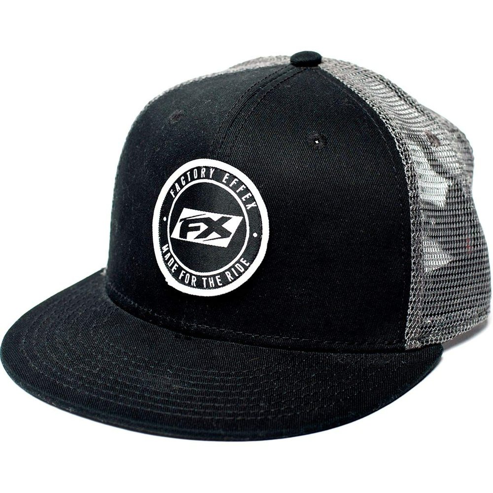 Black/Grey Factory Effex FX Statement Snapback Trucker Hat