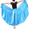 Professional Girls Belly Latin Dance Training Skirt - Dance-Specific Full Flowy Circle Ankle-Length with Elastic Waist (Lakeblue) view 1