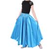 Professional Girls Belly Latin Dance Training Skirt - Dance-Specific Full Flowy Circle Ankle-Length with Elastic Waist (Lakeblue) view 2