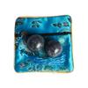 OHAYA Chinese Marble Natural 3.5 cm Hand Balls Black Gray Health Exercise Stress Balls Baoding Balls Relieve Hand Exercise (with Blue Bag) view 3