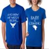 ALLNTRENDS Couples T Shirts Baby is Coming My Watch Begins Fans Pregnancy Tshirt (Womens 2XL Mens 3XL, Royal Blue) view 1