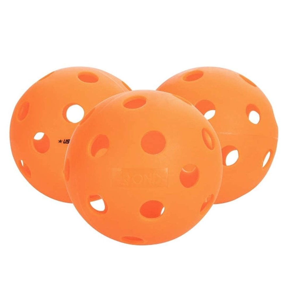 Pickleball Marketplace Onix Popular Fuse Indoor Pickleball Balls are Ready to Play Immediately Out of The Box - The Balls Offer Superior Balance and a consistent Feel. 3 Pack  Orange