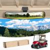 10L0L Universal Adjustable Golf Cart Panoramic Rear View Mirror, Rotatable 270 Rotation 16.5"Wide Angle Full Rearview Golf Cart Mirror for EZ Go, Club Car, Yamaha view 1
