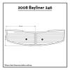 2008 Bayliner 246 Swim Platform Pad Boat EVA Teak Decking 1/4" 6mm (Dark Grey with Black Lines) view 1