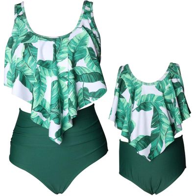 Baby Girls Swimsuits Mommy and Me Swimsuits 2 Pieces Family Matching Swimsuit