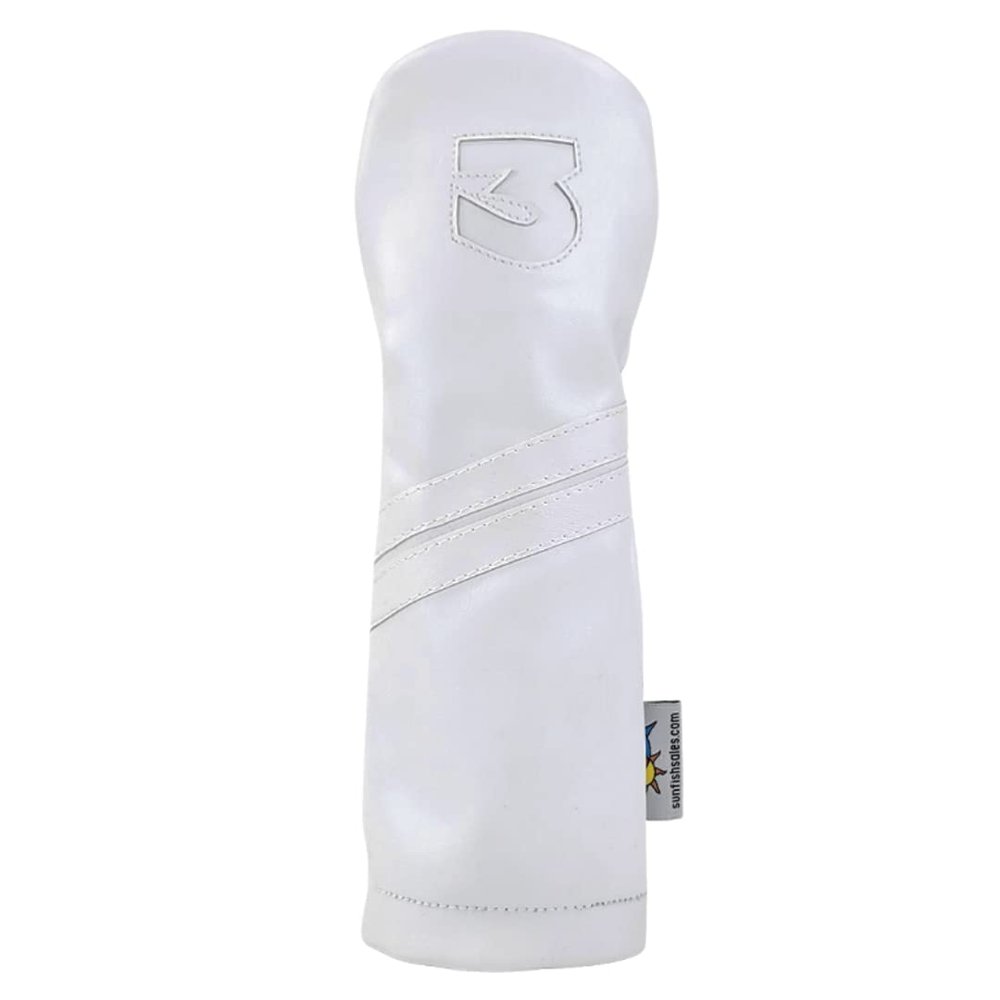 White Out Sunfish Leather Fairway 3 Wood Golf Headcover