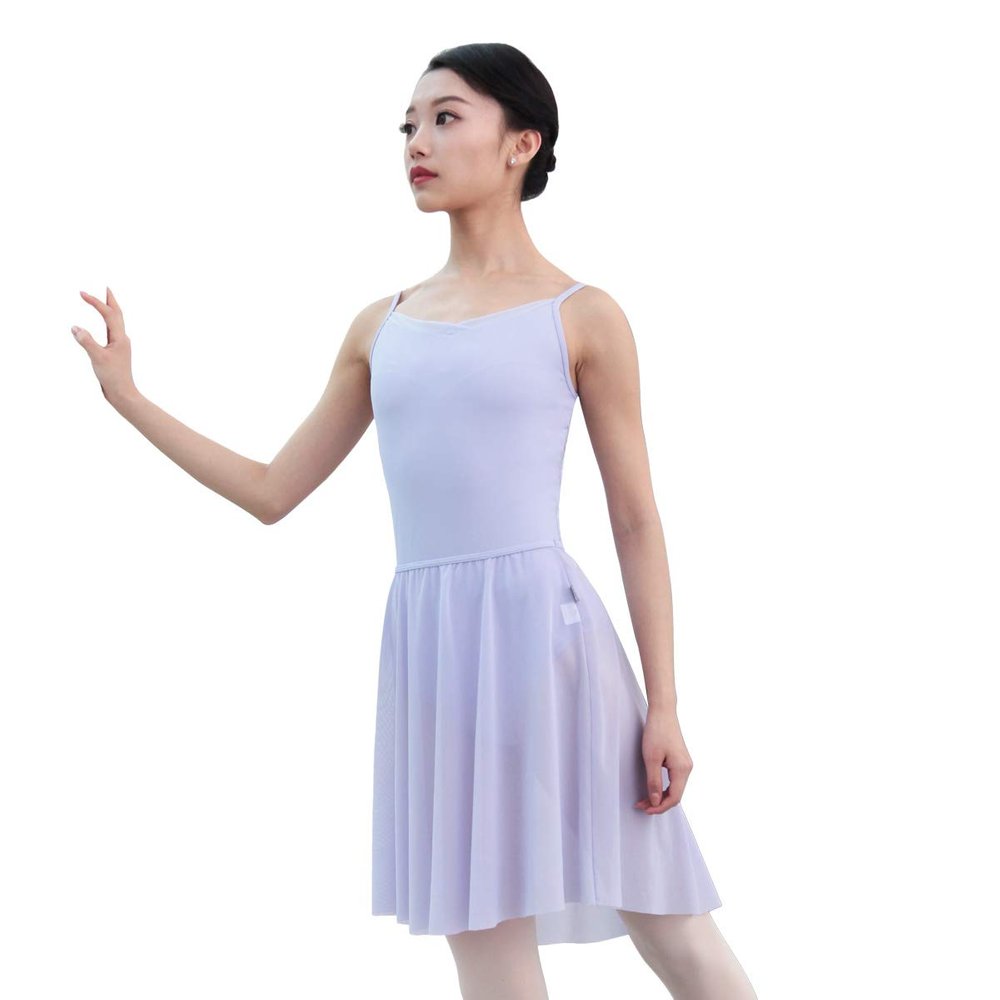 118141008 Girls Camisole Ballet Leotards Back Cross Dance Leotards (XL, Lilac)