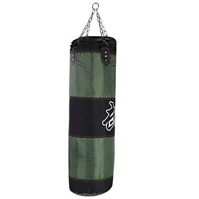 Heavy Boxing Punch Bag with Chain, Unfilled Punching Bag for Adults(80cm-Green) Martial Arts