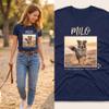 Custom T Shirts for Men Women Personalized Photo Text Logo Unisex Cotton Tee Design Your Own Front Back Print Adult Shirt Navy view 2