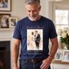 Custom T Shirts for Men Women Personalized Photo Text Logo Unisex Cotton Tee Design Your Own Front Back Print Adult Shirt Navy view 4