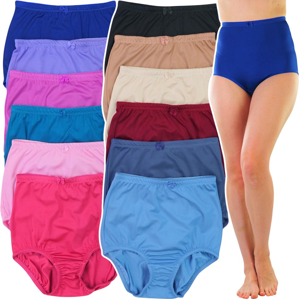 ToBeInStyle Women's Pack of 6 High-Rise Panties - Color Galore - L