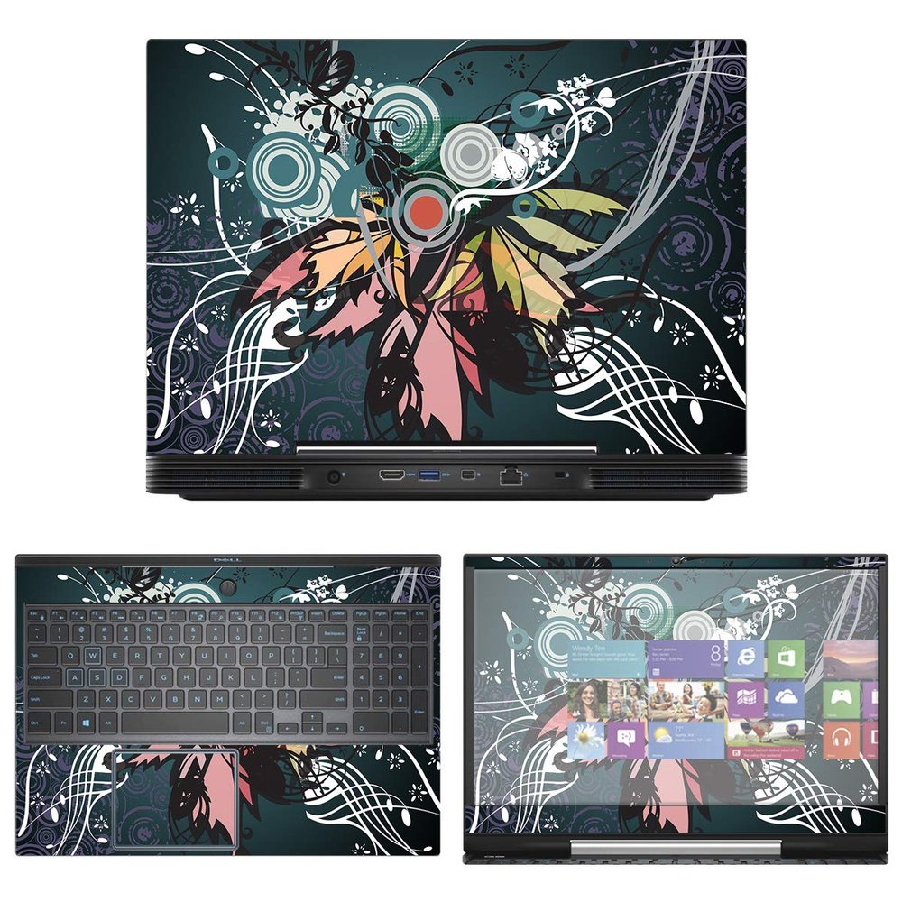Decalrus - Protective Decal Floral Skin Sticker for Dell G5 5590 (15.6" Screen) case Cover wrap DEg5_5590-178
