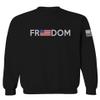 0160. Freedom Military Patriotic Proud American Flag Armour US USA Men's Crewneck Sweatshirt (Black X-Large) view 1