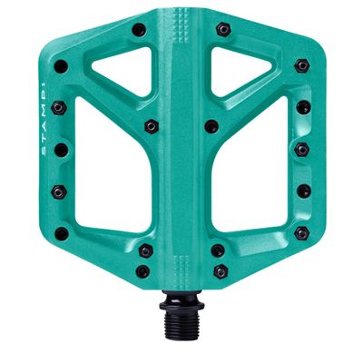 Crankbrothers Stamp 1 Gen 1,Composite MTB Bike Pedal, Turquoise, Large