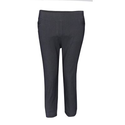 SLIM-SATION Golf Womens Clothing | Capri Pants for Women | Pull On Pants for Women with Tummy Control (Charcoal,2)