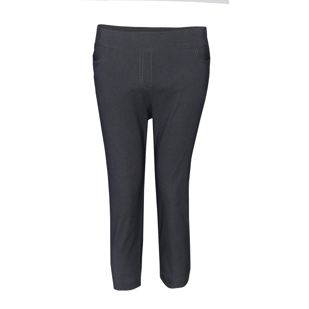 SLIM-SATION Golf Womens Clothing | Capri Pants for Women | Pull On Pants for Women with Tummy Control (Charcoal,2)