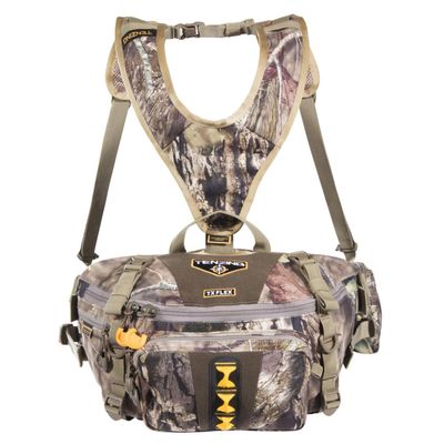 TENZING Flex Lumbar Pack, Mossy Oak Break-Up Country Durable Adjustable Lightweight Compact 650-cubic-inch Hunting Pack with 5 Compartments & 2 Organizational Pockets