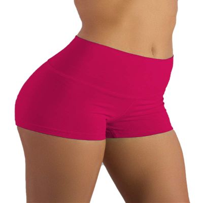 Youth Shorty-Short & Scrunchy Combo - High Waisted & Super Comfy Gym, Dance, Yoga, Aerobics, Cheer, Everyday! Diva Pink