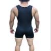 TRI-TITANS Simply Black Wrestling Singlet - Folkstyle - Mens & Youths (Adult L: 165lbs-185lbs) view 2