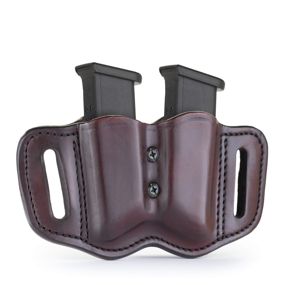 1791 Gunleather 2.2 Mag Holster - Double Mag Pouch for Double Stack Magazines, OWB Magazine Pouch for Belts