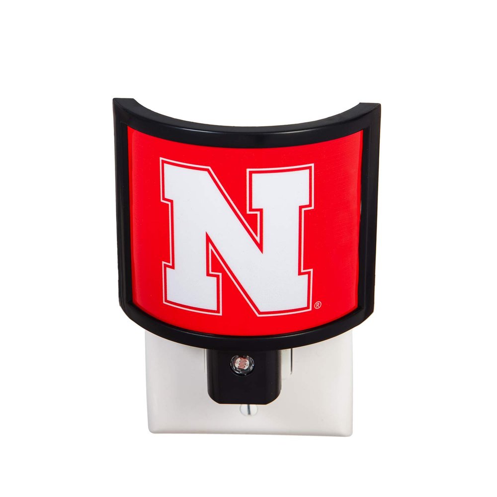 Team Sports America NCAA University of Nebraska Glowing Auto Sensor Night Light - 4" Long x 4" Wide x 2" High