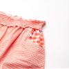 MUNKI MUNKI Big Girl's Smocked Waist Gingham Skirt Skirt, Red & White, XS-4T5T view 3