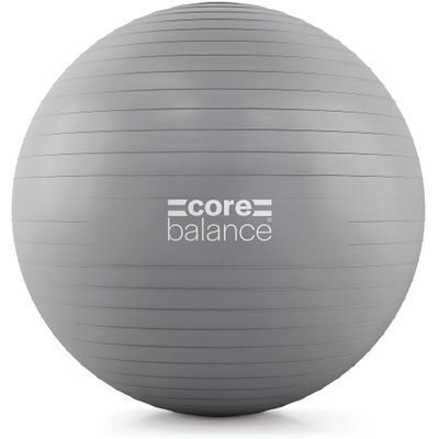 Core Balance Exercise Ball for Workouts, Anti-Burst and Slip Resistant, Swiss Yoga Ball for Pregnancy, Stability, Fitness and Physical Therapy, 4 Sizes, with Pump (33" / 85cm Grey)