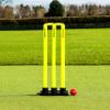 FORTRESS Flexi Cricket Stumps [Rubber Based] | Fluro Yellow Plastic Stumps & Bails (100% Portable) (Junior) view 1
