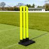 FORTRESS Flexi Cricket Stumps [Rubber Based] | Fluro Yellow Plastic Stumps & Bails (100% Portable) (Junior) view 2