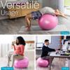 Core Balance Exercise Ball for Workouts, Anti-Burst and Slip Resistant, Swiss Yoga Ball for Pregnancy, Stability, Fitness and Physical Therapy, 4 Sizes, with Pump (33" / 85cm Pink) view 3