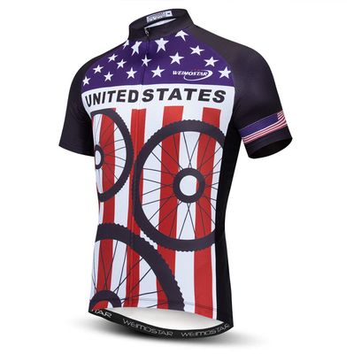 Weimostar Men's Cycling Jersey Short Sleeve Bike Shirt Riding Tops Outdoor MTB Bicycle Clothing US Wheel Size XXL