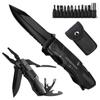 KINGMAX Pocket Knife,Multitool Tactical Knife with Blade,Saw, Plier, Screwdriver, Bottle Opener,Folding Knife Built with Full Stainless Steel,Perfect Tool for Men,Camping,Emergency,Outdoor,Daily Use. view 1